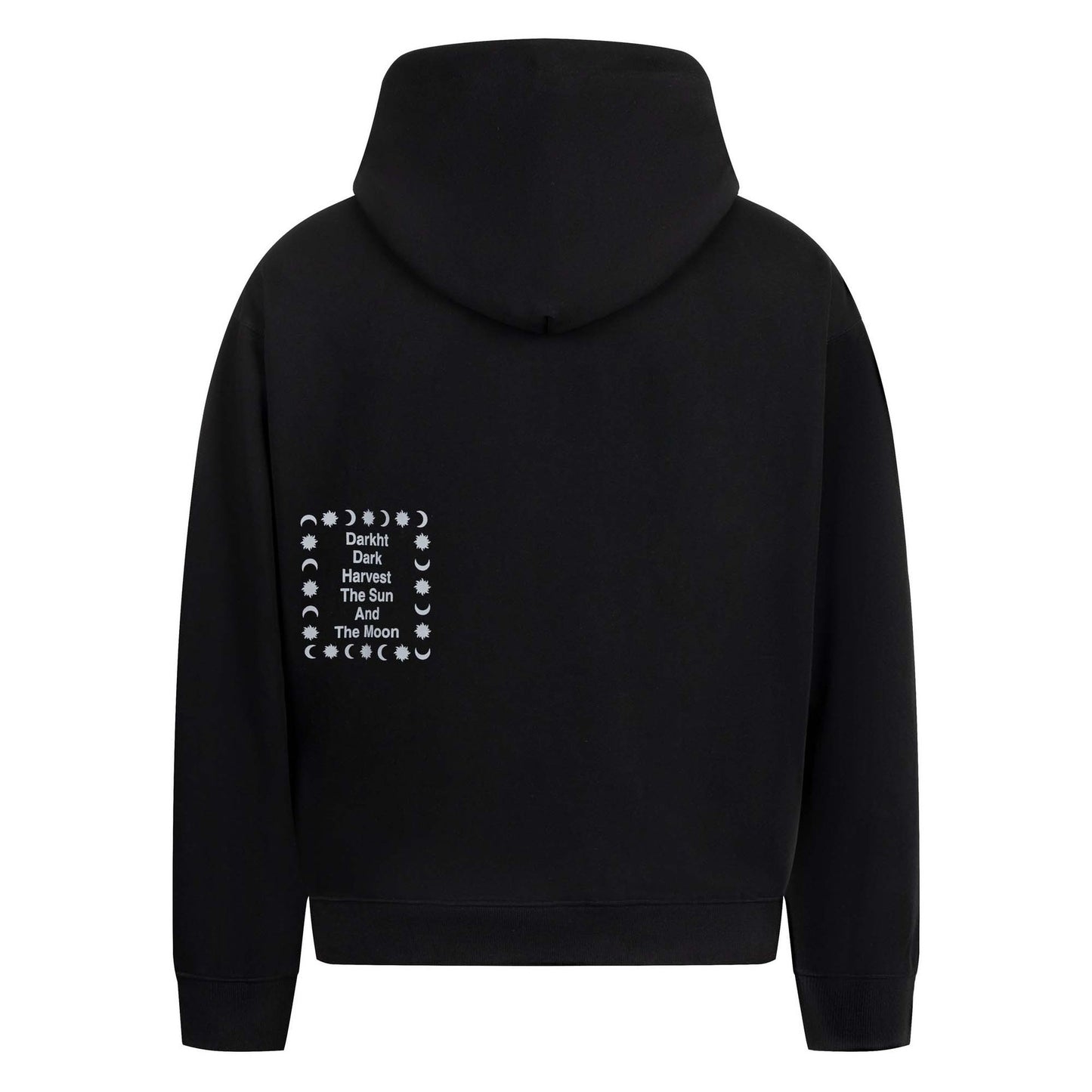 Style Sun and Moon Print Hooded Sweatshirt Unisex Loose Casual Versatile Jacket